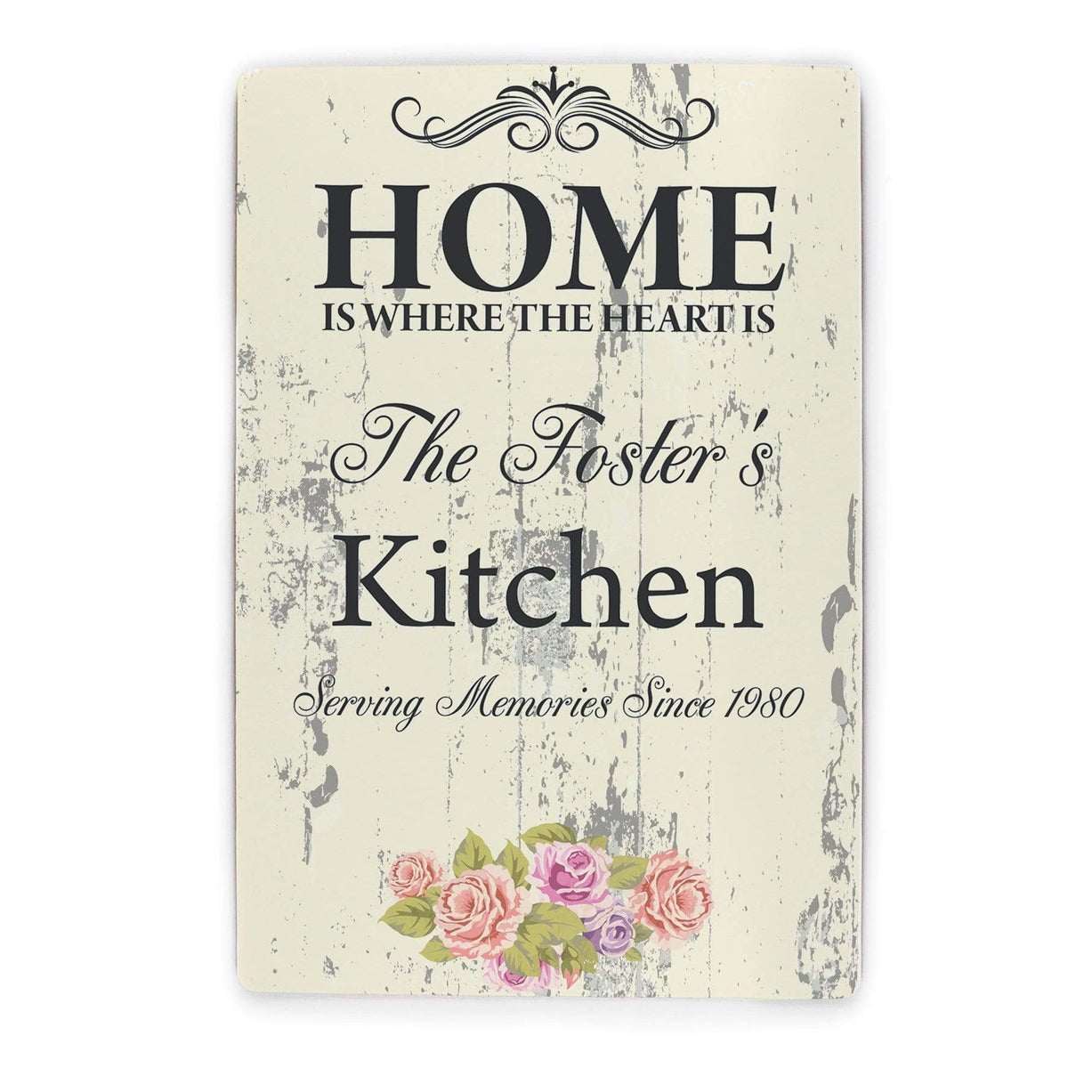 Personalised Memento Hanging Decorations & Signs Personalised Shabby Chic Sign