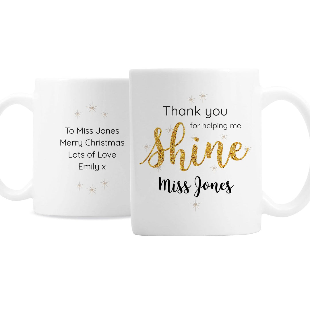 Personalised Memento Mugs Personalised Shine Teacher Mug
