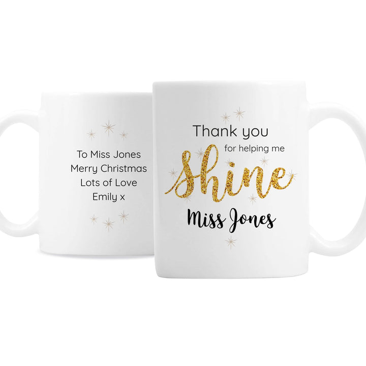 Personalised Memento Mugs Personalised Shine Teacher Mug
