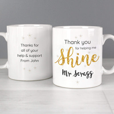 Personalised Memento Mugs Personalised Shine Teacher Mug