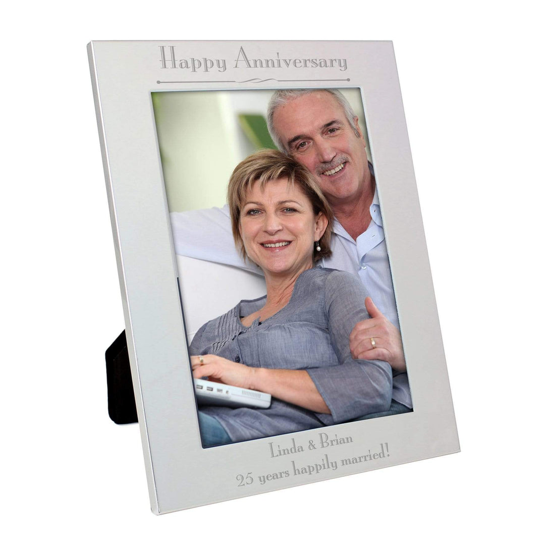 Personalised Memento Photo Frames, Albums and Guestbooks Personalised Silver 5x7 Decorative Photo Frame