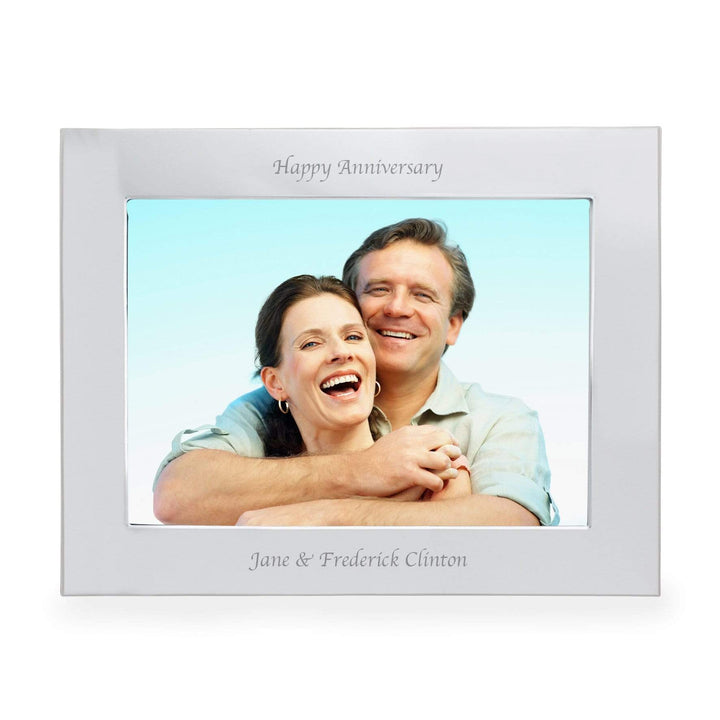 Personalised Memento Photo Frames, Albums and Guestbooks Personalised Silver 7x5 Landscape Photo Frame