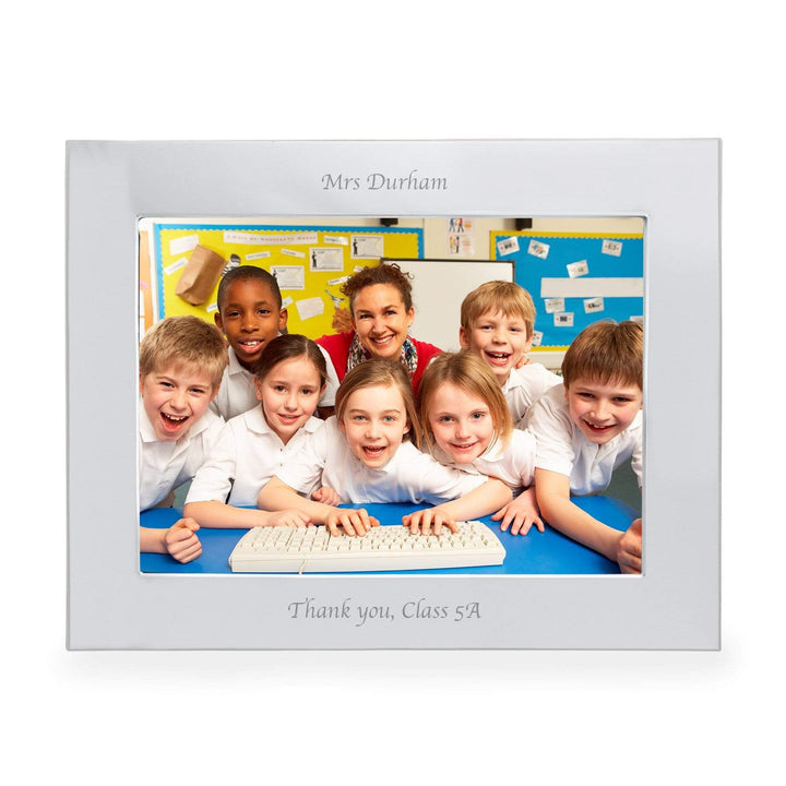 Personalised Memento Photo Frames, Albums and Guestbooks Personalised Silver 7x5 Landscape Photo Frame