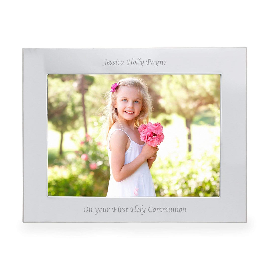 Personalised Memento Photo Frames, Albums and Guestbooks Personalised Silver 7x5 Landscape Photo Frame