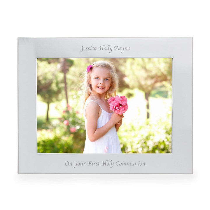 Personalised Memento Photo Frames, Albums and Guestbooks Personalised Silver 7x5 Landscape Photo Frame