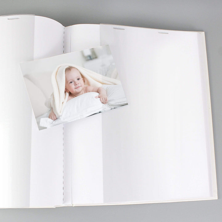 Personalised Memento Photo Frames, Albums and Guestbooks Personalised Silver Cross Album with Sleeves
