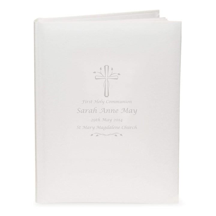 Personalised Memento Photo Frames, Albums and Guestbooks Personalised Silver Cross Traditional Album
