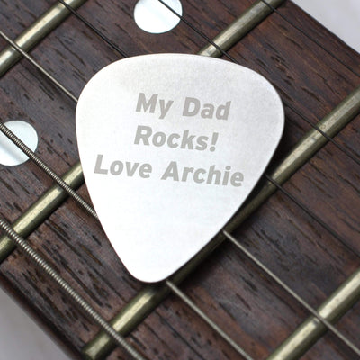 Personalised Memento Keepsakes Personalised Silver Plectrum