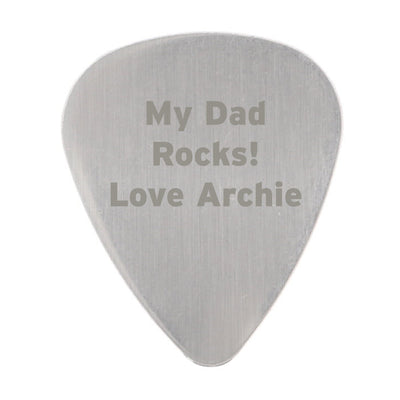 Personalised Memento Keepsakes Personalised Silver Plectrum