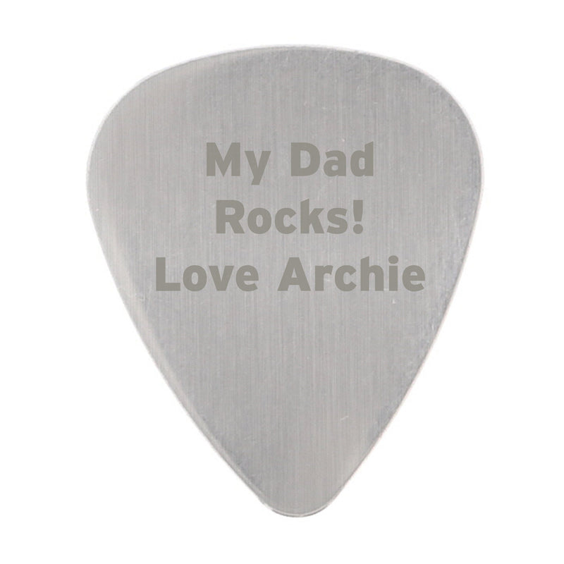 Personalised Memento Keepsakes Personalised Silver Plectrum