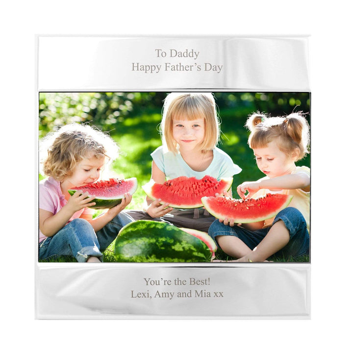 Personalised Memento Photo Frames, Albums and Guestbooks Personalised Silver Square 6x4 Photo Frame