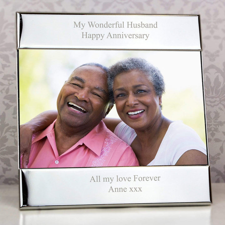 Personalised Memento Photo Frames, Albums and Guestbooks Personalised Silver Square 6x4 Photo Frame