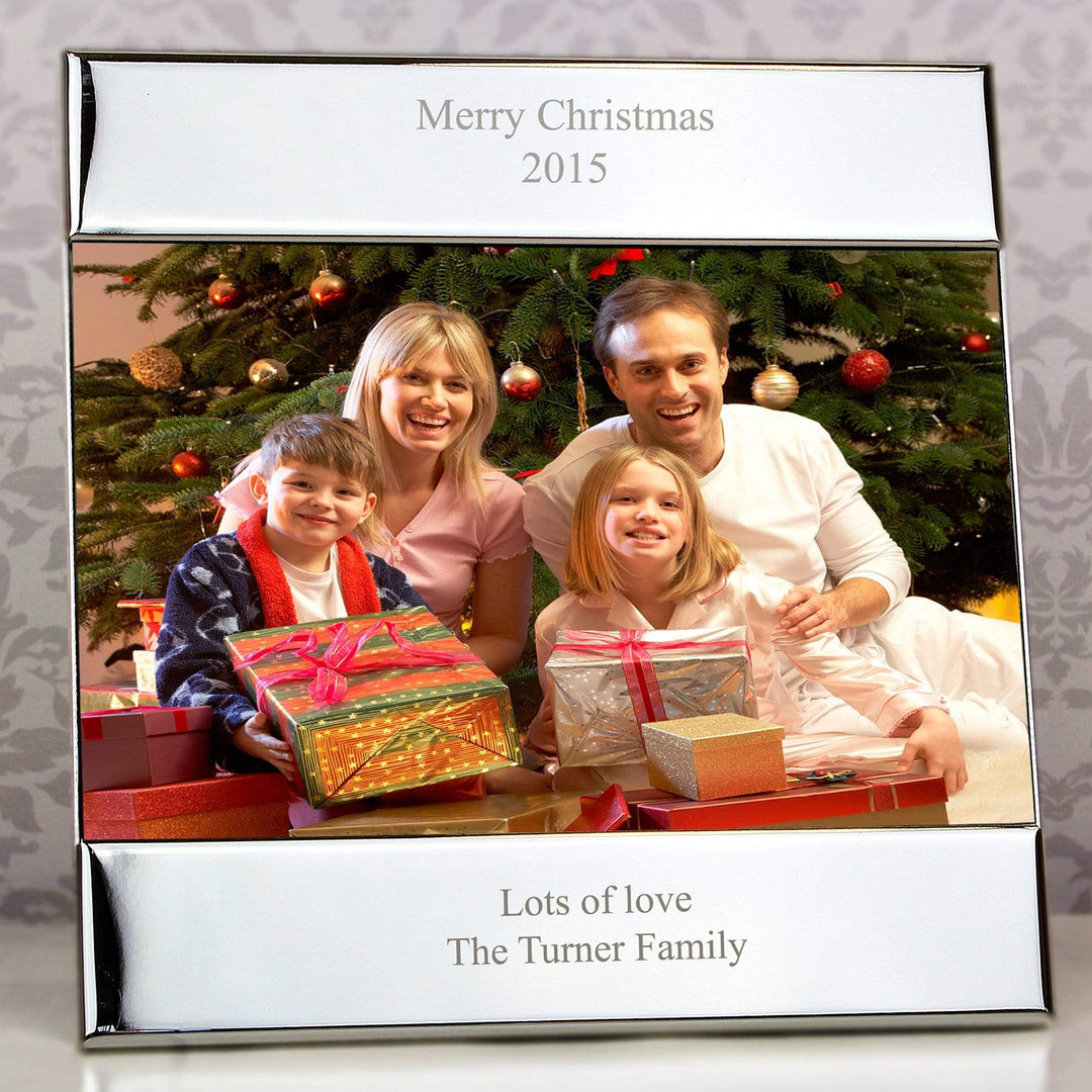 Personalised Memento Photo Frames, Albums and Guestbooks Personalised Silver Square 6x4 Photo Frame
