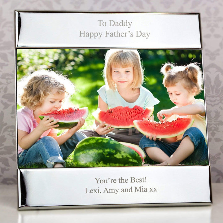 Personalised Memento Photo Frames, Albums and Guestbooks Personalised Silver Square 6x4 Photo Frame