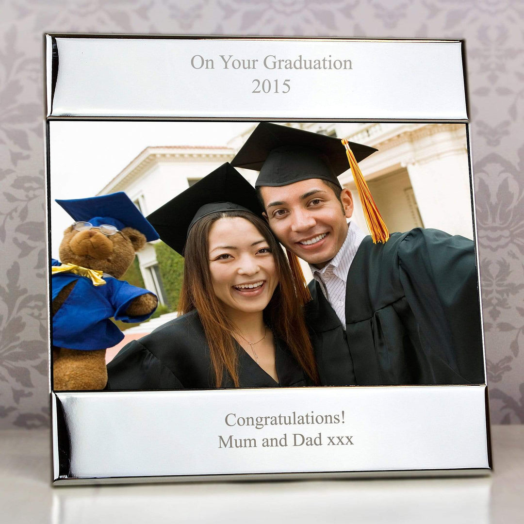 Personalised Memento Photo Frames, Albums and Guestbooks Personalised Silver Square 6x4 Photo Frame