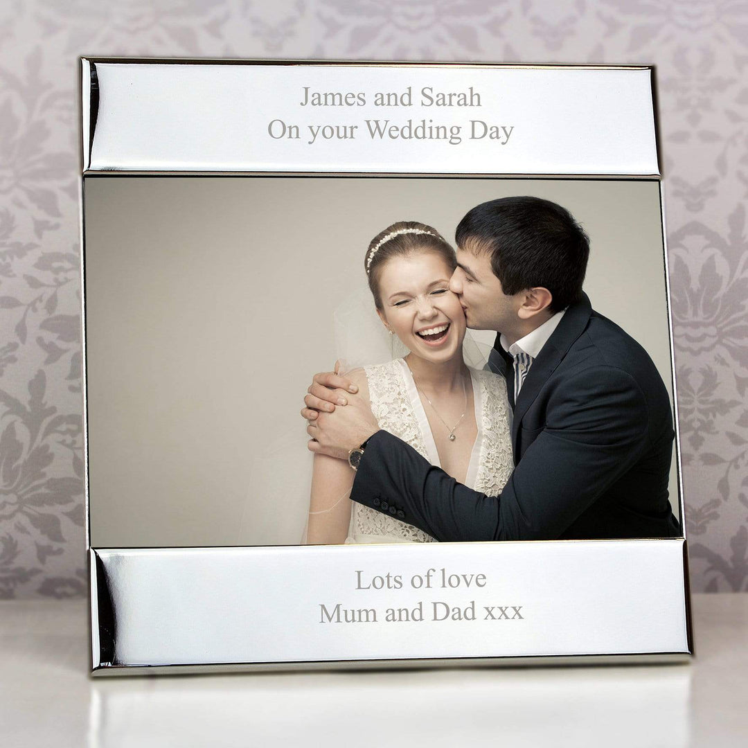 Personalised Memento Photo Frames, Albums and Guestbooks Personalised Silver Square 6x4 Photo Frame