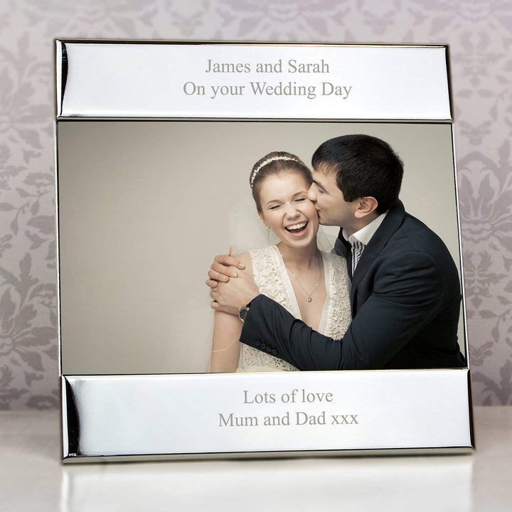 Personalised Memento Photo Frames, Albums and Guestbooks Personalised Silver Square 6x4 Photo Frame