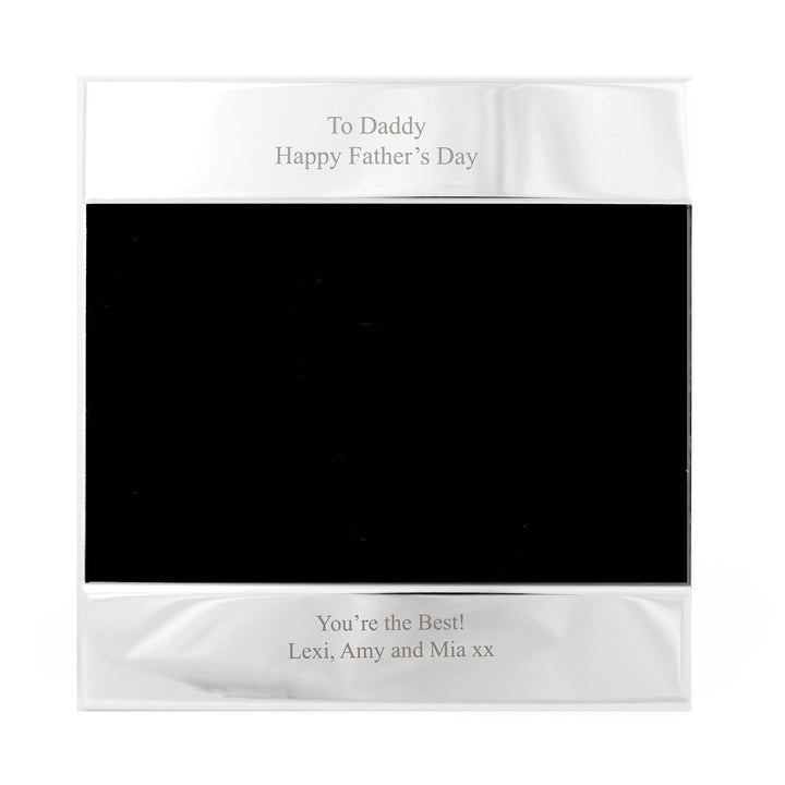 Personalised Memento Photo Frames, Albums and Guestbooks Personalised Silver Square 6x4 Photo Frame