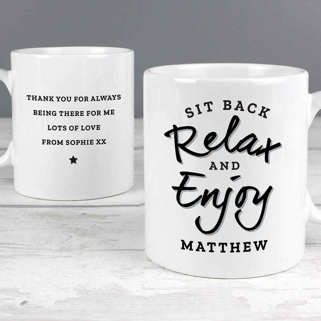 Personalised Memento Mugs Personalised Sit Back &amp; Relax Mug