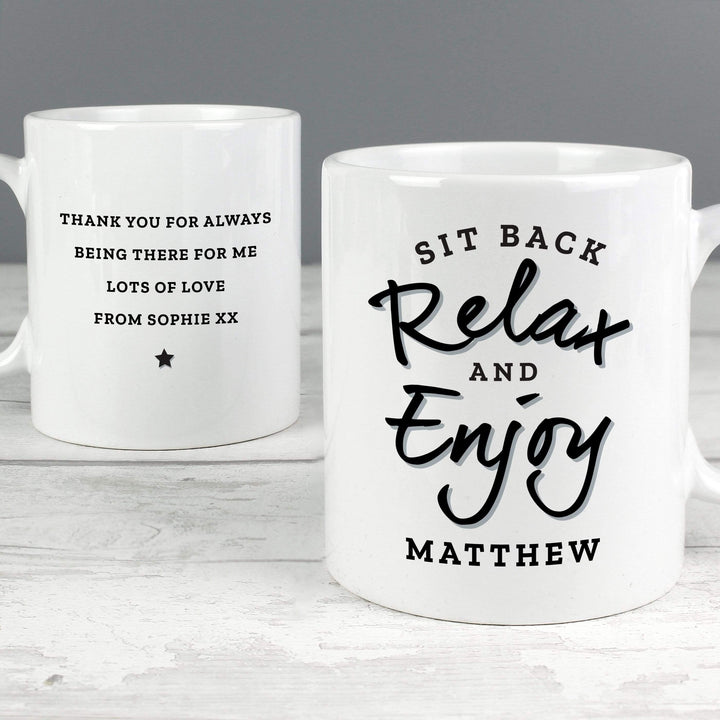 Personalised Memento Mugs Personalised Sit Back &amp; Relax Mug