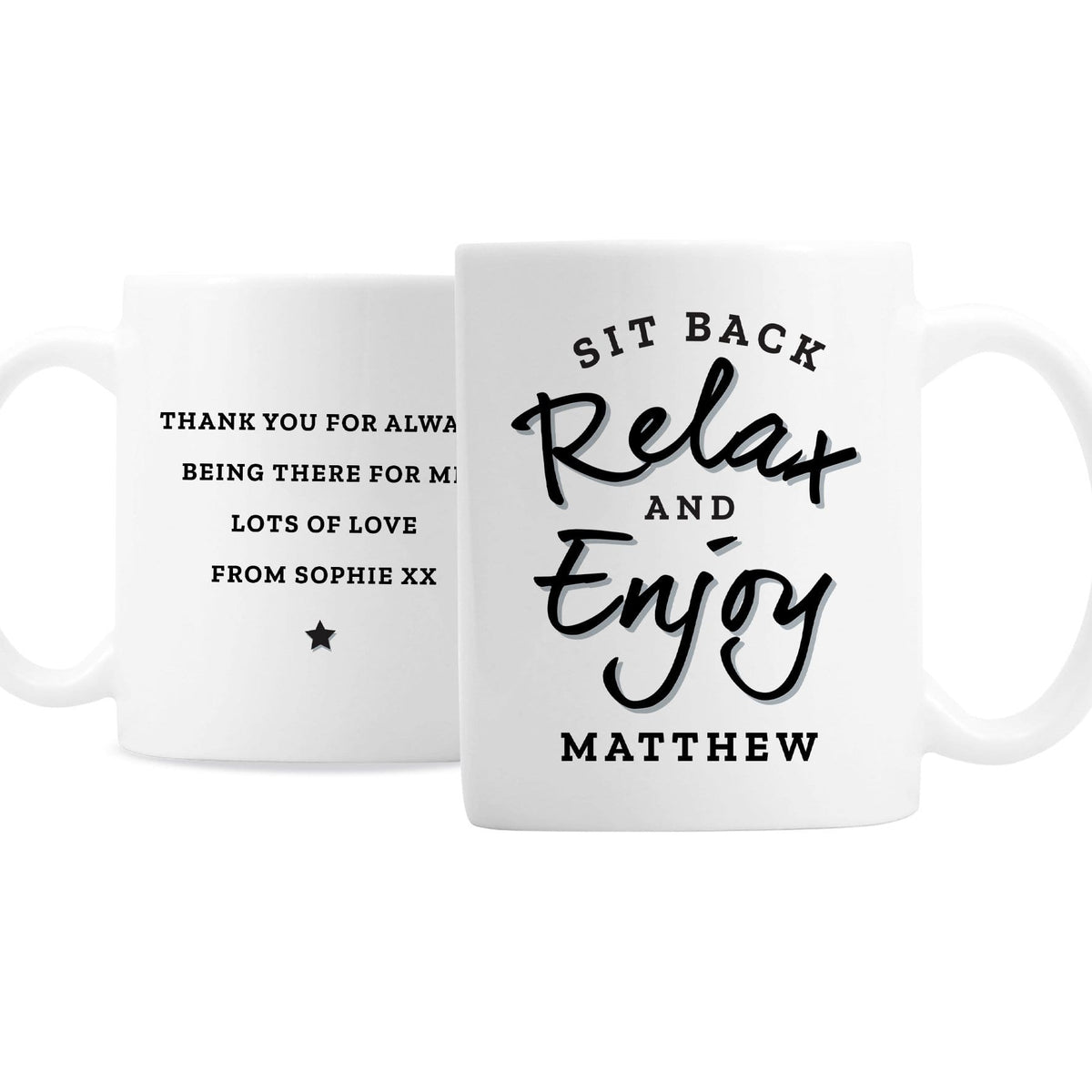 Personalised Memento Mugs Personalised Sit Back & Relax Mug