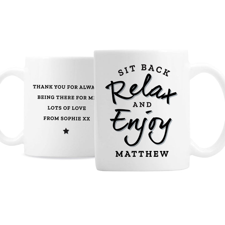 Personalised Memento Mugs Personalised Sit Back &amp; Relax Mug