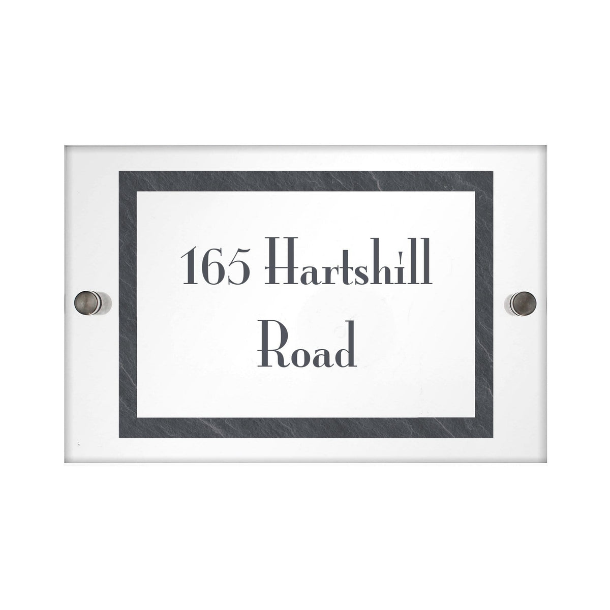 Personalised Memento Hanging Decorations & Signs Personalised Slate Effect Acrylic House Sign