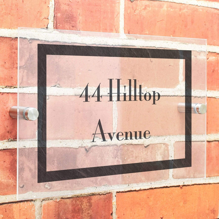 Personalised Memento Hanging Decorations &amp; Signs Personalised Slate Effect Acrylic House Sign
