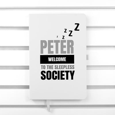 Treat Personalised Sleepless Society A5 Notebook