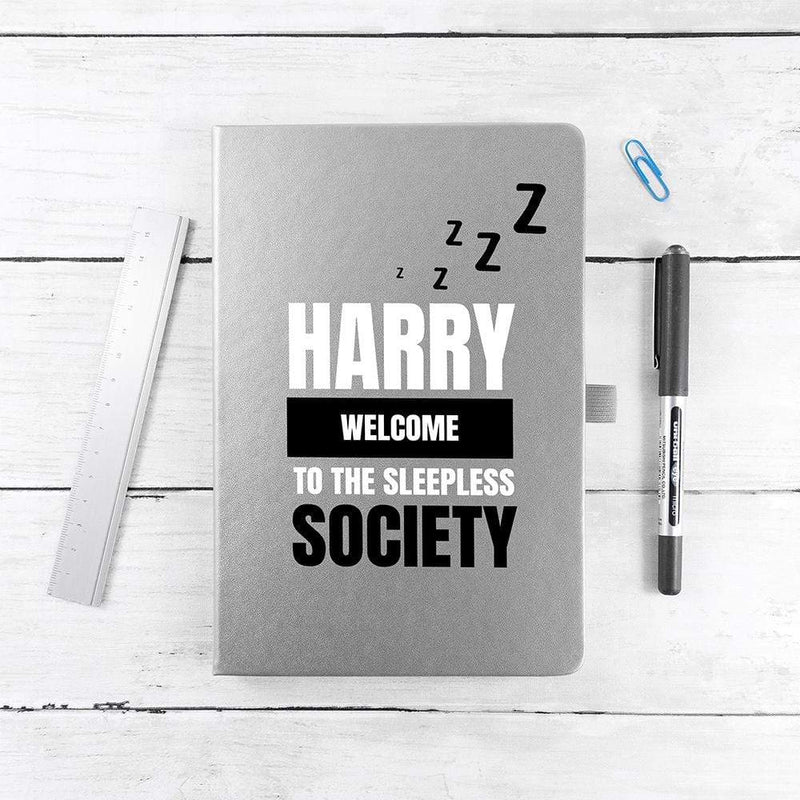 Treat Personalised Sleepless Society A5 Notebook