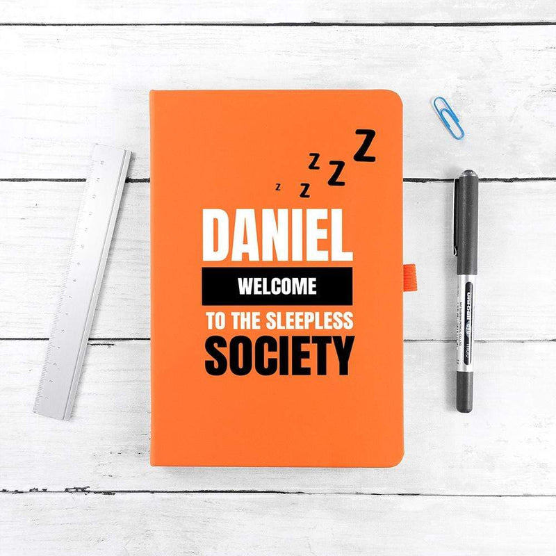 Treat Personalised Sleepless Society A5 Notebook