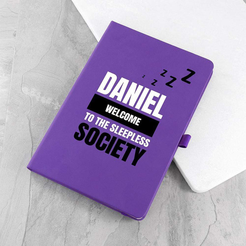 Treat Personalised Sleepless Society A5 Notebook