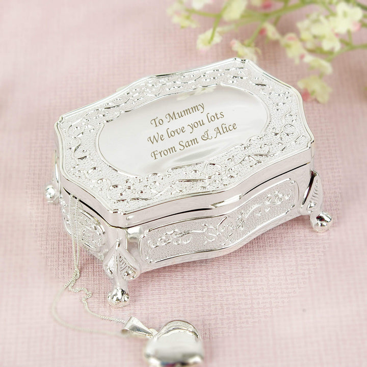 Personalised Memento Trinket, Jewellery &amp; Keepsake Boxes Personalised Small Antique Trinket Box