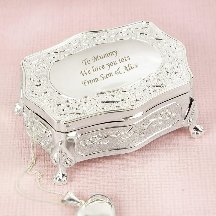 Personalised Memento Trinket, Jewellery &amp; Keepsake Boxes Personalised Small Antique Trinket Box
