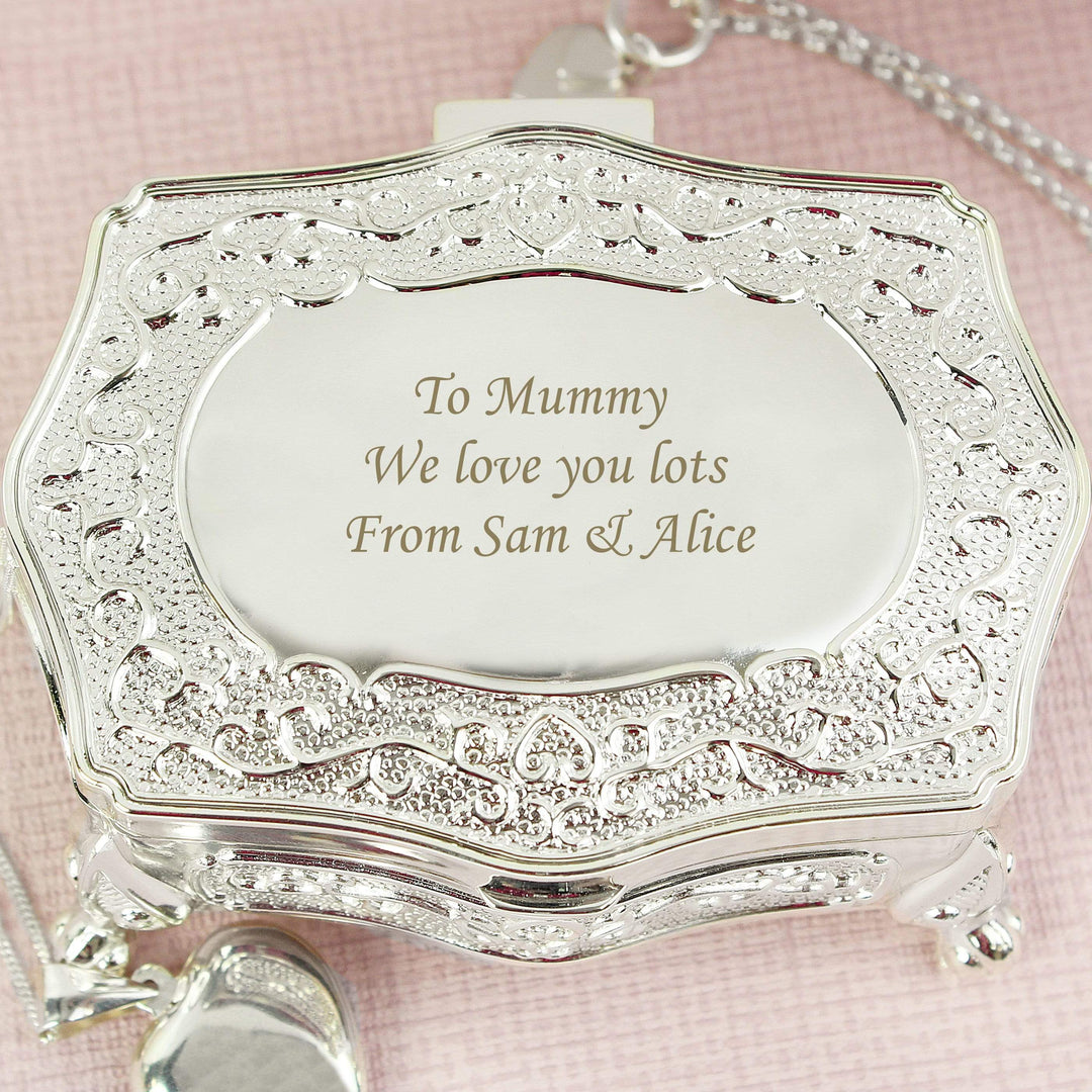 Personalised Memento Trinket, Jewellery &amp; Keepsake Boxes Personalised Small Antique Trinket Box