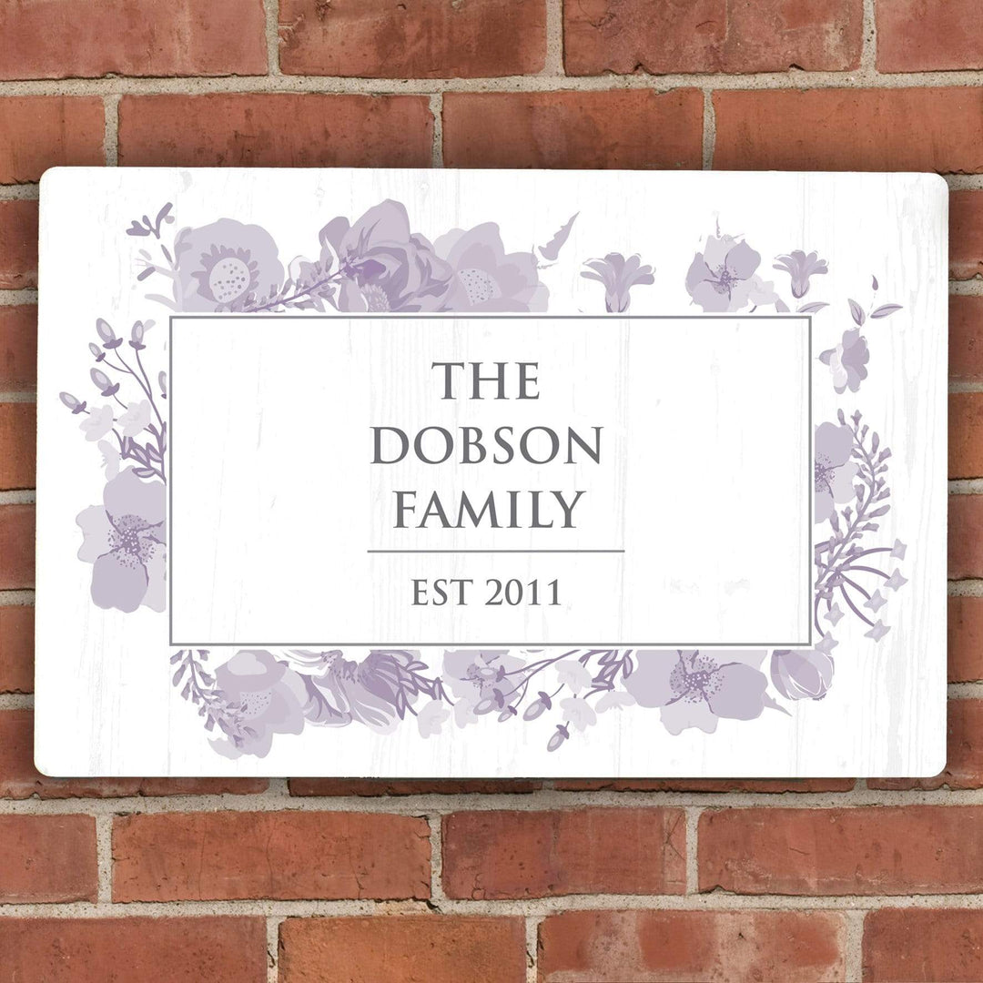 Personalised Memento Hanging Decorations &amp; Signs Personalised Soft Watercolour Metal Sign