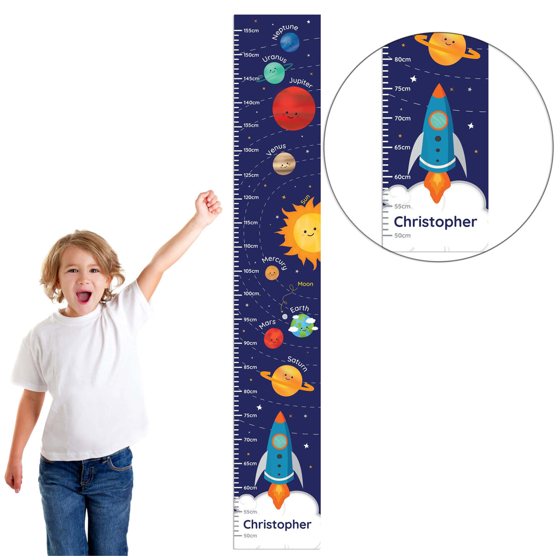 Personalised Memento Keepsakes Personalised Solar System Height Chart