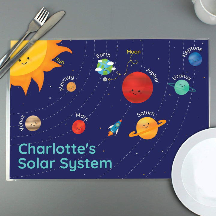 Personalised Memento Mealtime Essentials Personalised Solar System Placemat