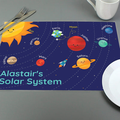 Personalised Memento Mealtime Essentials Personalised Solar System Placemat