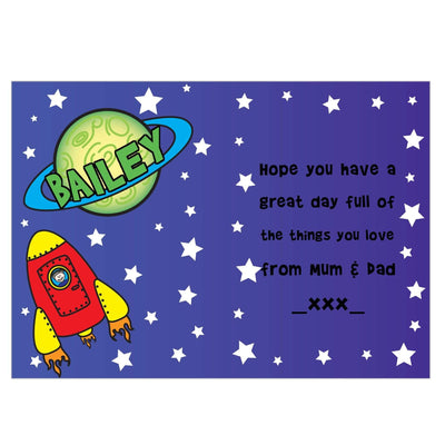 Personalised Memento Greetings Cards Personalised Space Card