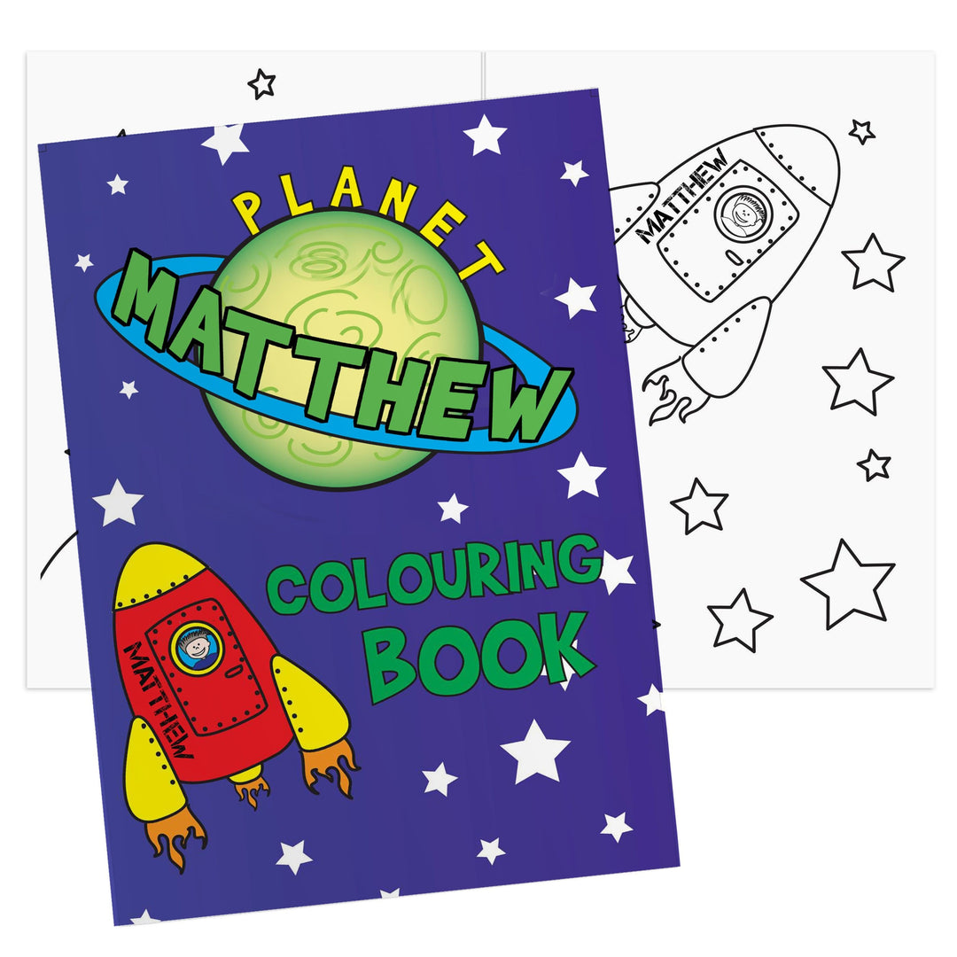 Personalised Memento Books Personalised Space Colouring Book
