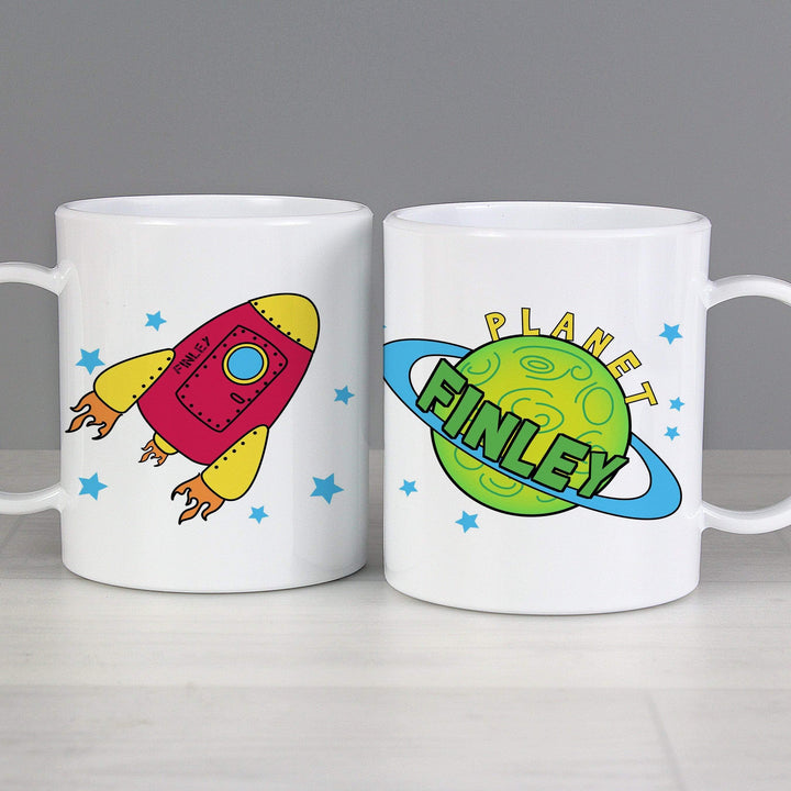 Personalised Memento Mealtime Essentials Personalised Space Plastic Mug