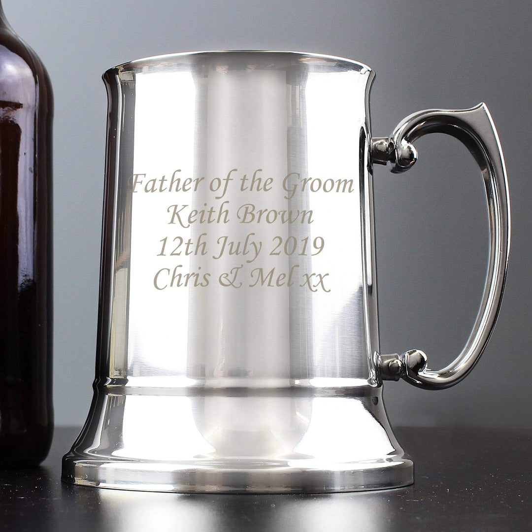 Personalised Memento Glasses &amp; Barware Personalised Stainless Steel Tankard