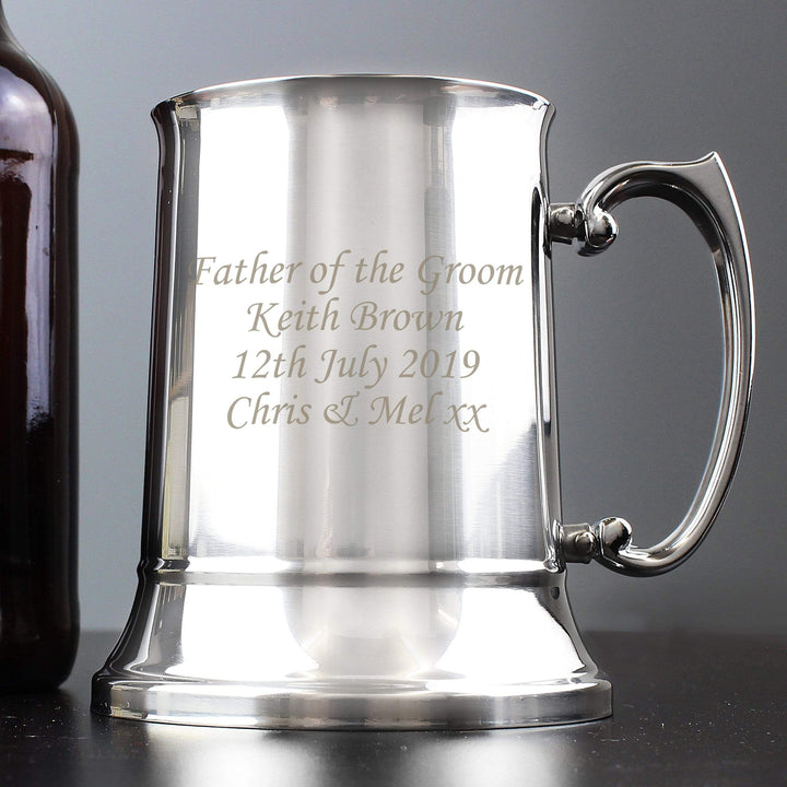 Personalised Memento Glasses &amp; Barware Personalised Stainless Steel Tankard