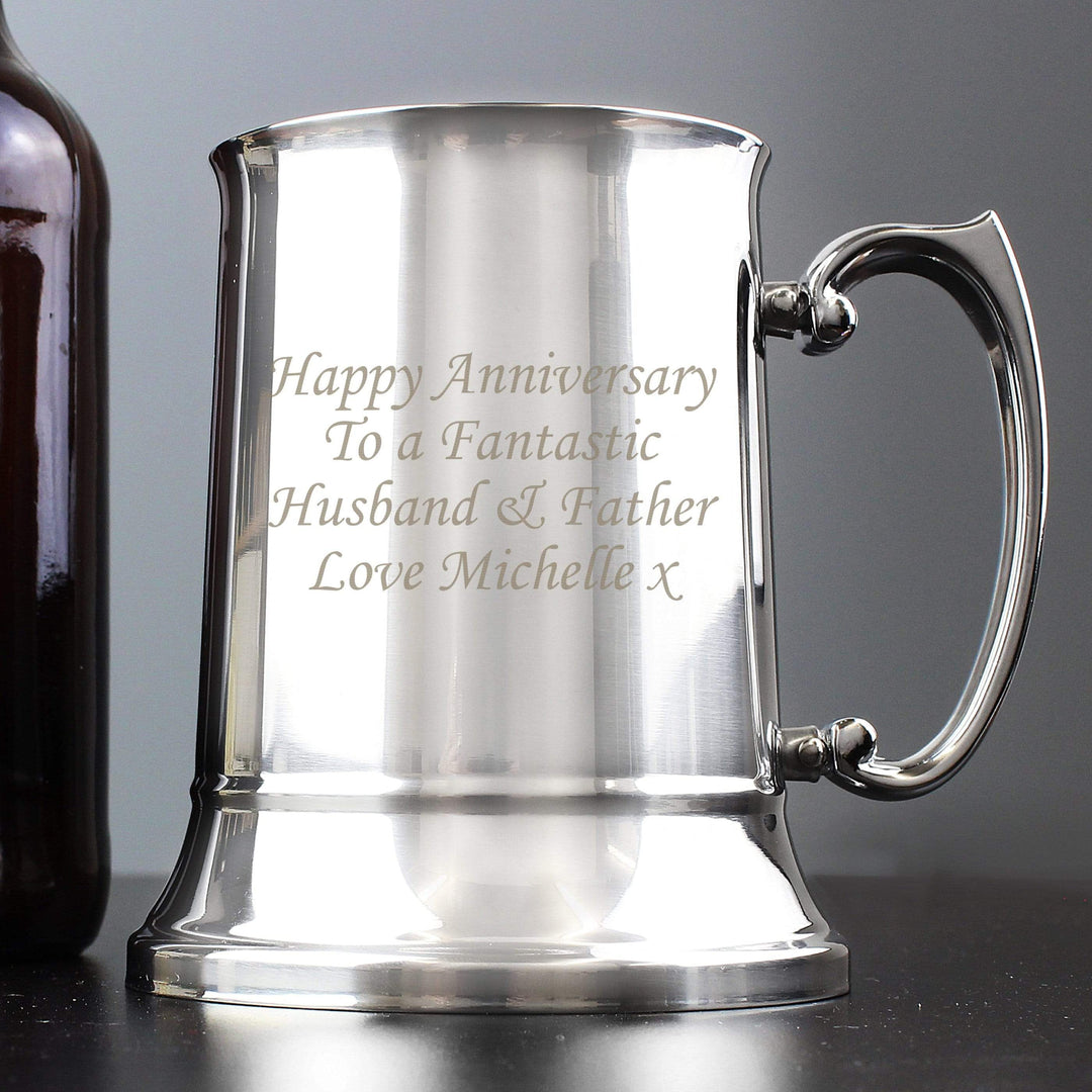 Personalised Memento Glasses &amp; Barware Personalised Stainless Steel Tankard