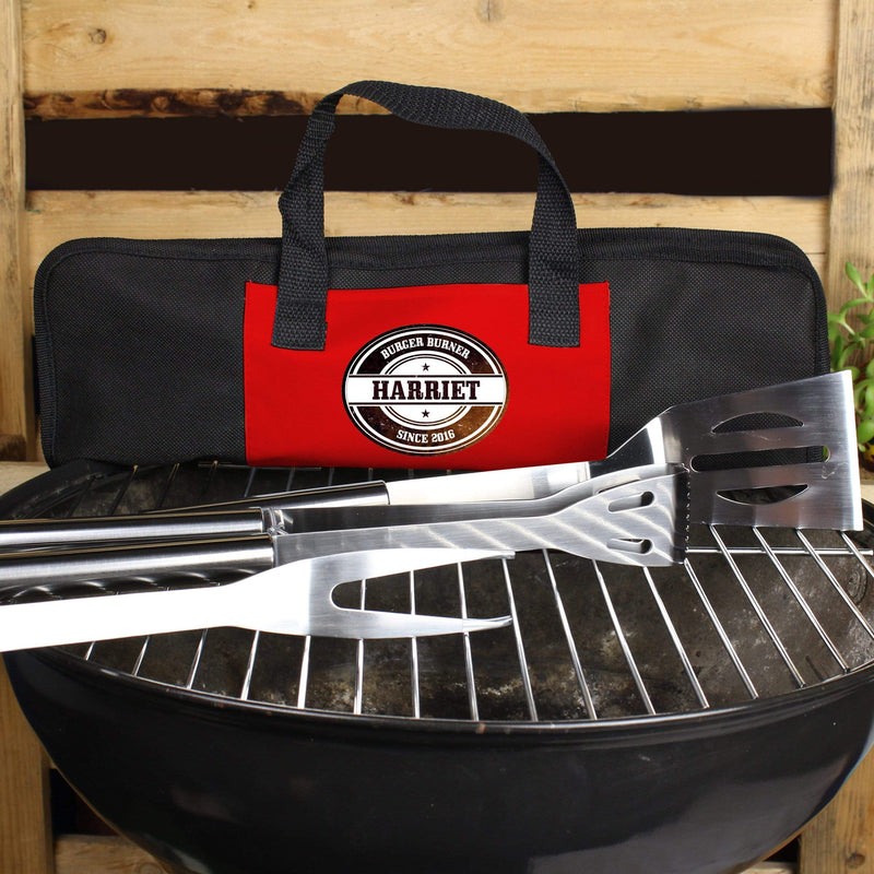 Personalised Memento Kitchen, Baking & Dining Gifts Personalised Stamp Stainless Steel BBQ Kit