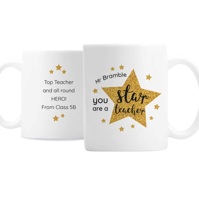 Personalised Memento Mugs Personalised Star Teacher's Mug