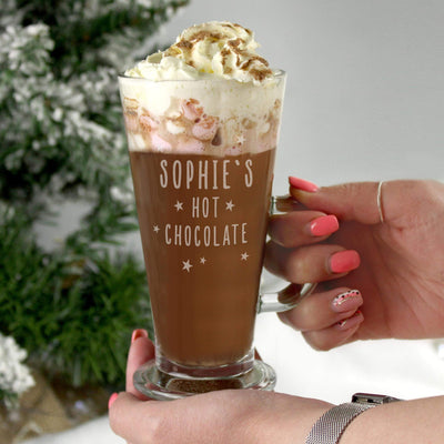 Personalised Memento Personalised Stars Hot Chocolate Latte Glass