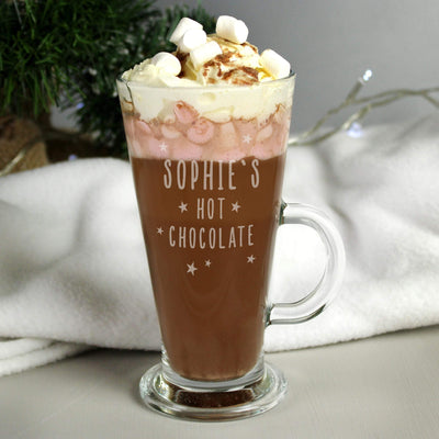 Personalised Memento Personalised Stars Hot Chocolate Latte Glass