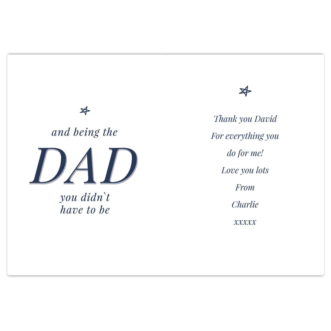 Personalised Memento Greetings Cards Personalised Stepdad Card